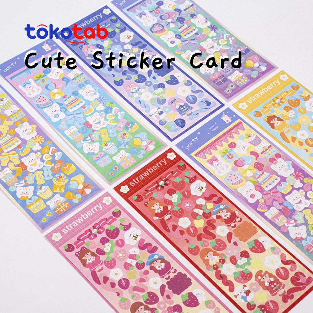 

Tokotab - Tokotab - Stiker Kartu Cute Korea Jurnal Laser Cutting Sticker Kecil DIY Stiker Dekoratif