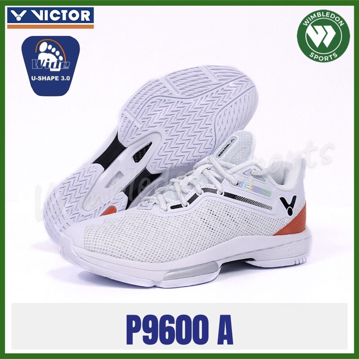 Sepatu Badminton Victor P9600 BJ / Sepatu Victor P9600 A / P 9600 - A Putih, 40 -HANI03