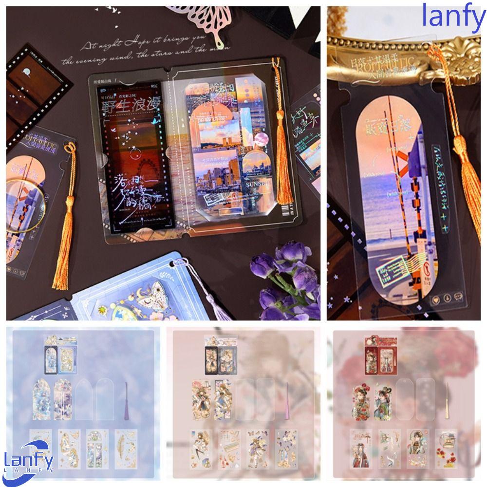 LANFY Penanda Pagination Motif Kartun, Klip Halaman Penanda Stiker Lampu Yang Mengalir, Buatan Tangan Kreatif Good-looking Akun Tangan Penanda Membaca Melamun Untuk Pecinta Buku