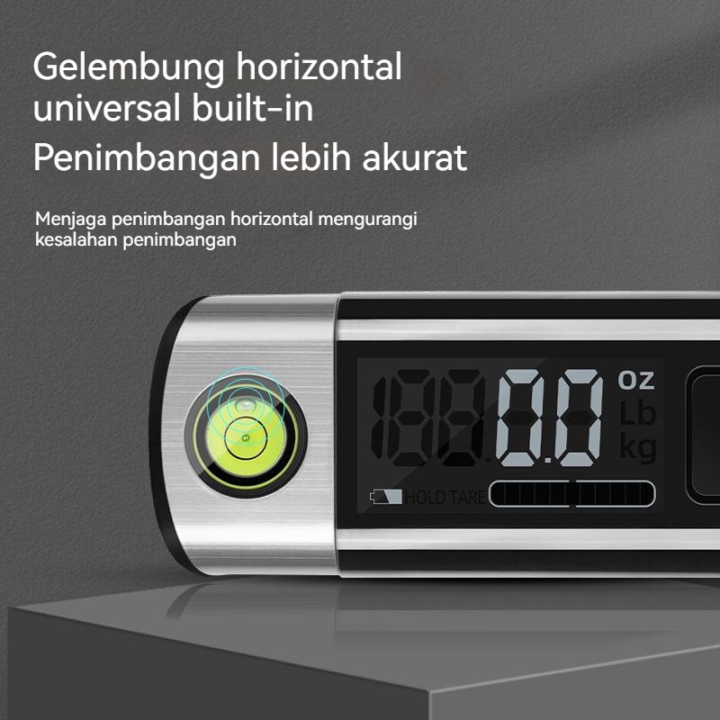 【Debora Mall】Penimbangan bagasi Timbangan portabel elektronik baru dengan meteran gelembung perata Timbangan Koper Tas Bagasi Gantung Travel 50kg