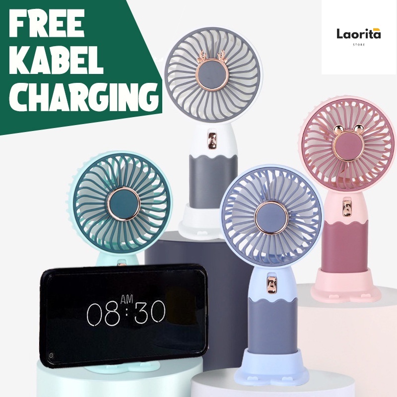 [LS} STYLISH Kipas Angin KOREA Karakter Portable Kipas Handy Mini Fan UNIK