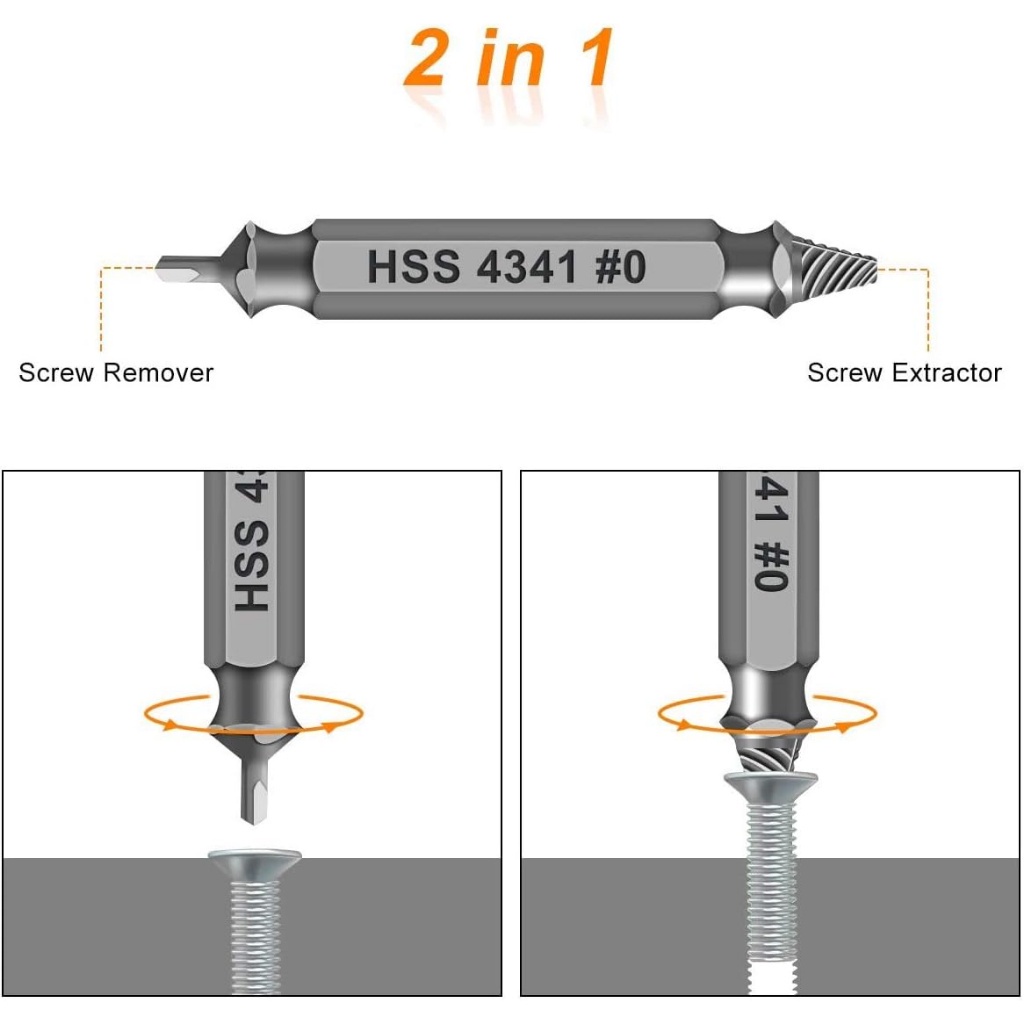 BABYBOZ - 4/5/6 PCS SET DIZAINLIFE Set Mata Bor Extractor Broken Screw Remover ALAT PELEPAS SOLUSI BAUT RUSAK MELEPAS BAUT