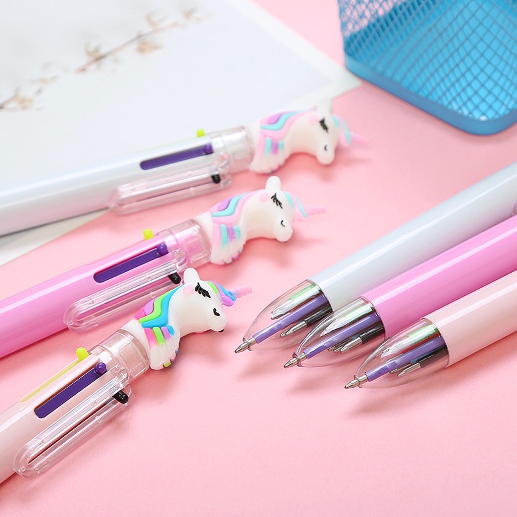 TM Pena Mekanik 6 Warna Pena Unicorn 6 Warna Pulpen Mekanik Karakter Unicorn Import S081