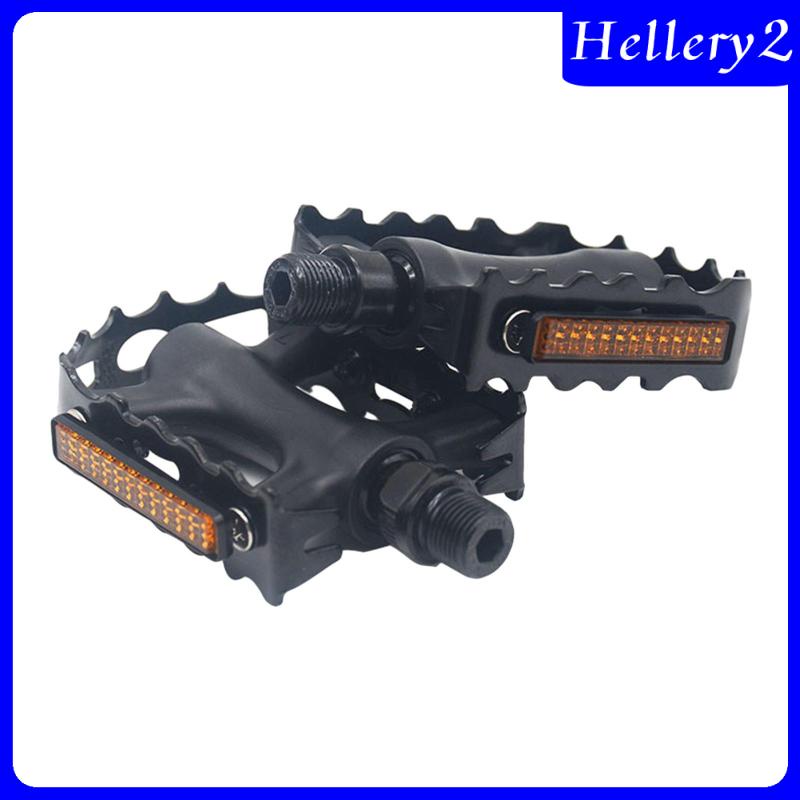 [Hellery2] 2pcs Pedal Sepeda Pedal Paduan Aluminium Bagian Bersepeda Bersepeda Pedal Sepeda Pedal Datar Untuk Sepeda Lipat Peralatan Bersepeda Luar Ruangan