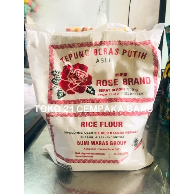 

Rose Brand Tepung BERAS PUTIH 500 gram | Rose Brand Rice Flour Murah 500g