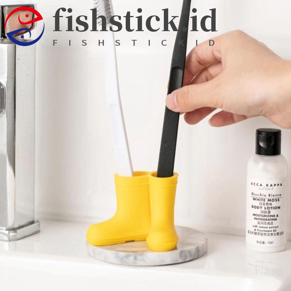 Fishstick Tempat Sikat Gigi Lucu 1Pcs Kreatif Kartun Rain Boots Rak Penyimpanan Serbaguna