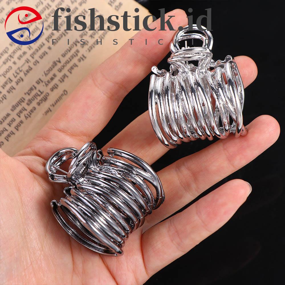 Fishstick Metal Hair Claw Hollow Temperamen Simple Horsetail Gripper Tetap Artefak Untuk Anak Perempuan Hiasan Kepala Ponytail Holder Hiasan Kepala Untuk Wanita Gaya Korea Klip Rambut