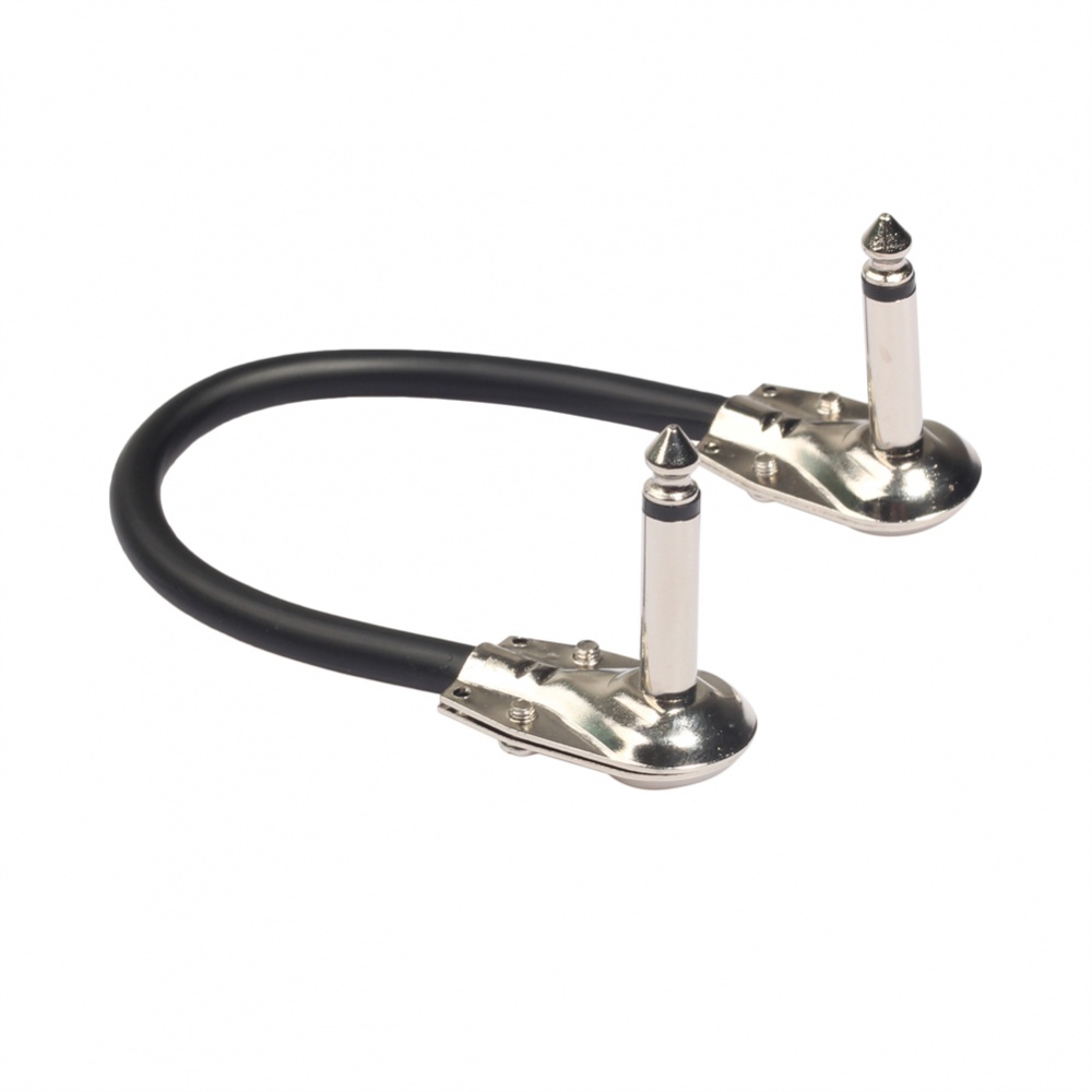 Kabel Efek Gitar Core Audio Plug Konektor Silver Sudut Kanan Colokan 1/4-inch