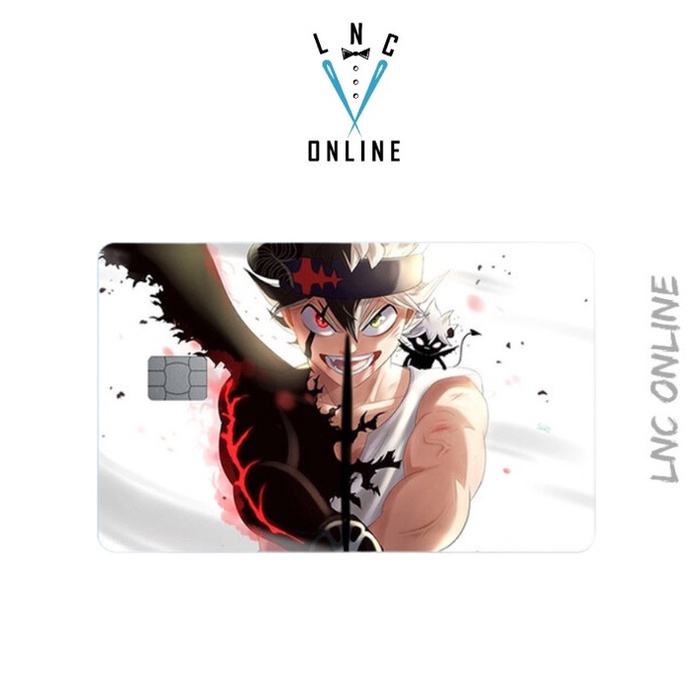 

Stiker Skin Card Kartu ATM Black Clover Edition