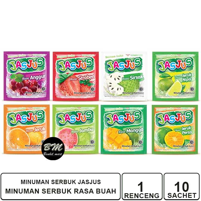 

JASJUS MINUMAN INSTAN SERBUK ANEKA RASA (1 RENCENG ISI 10 SACHET)