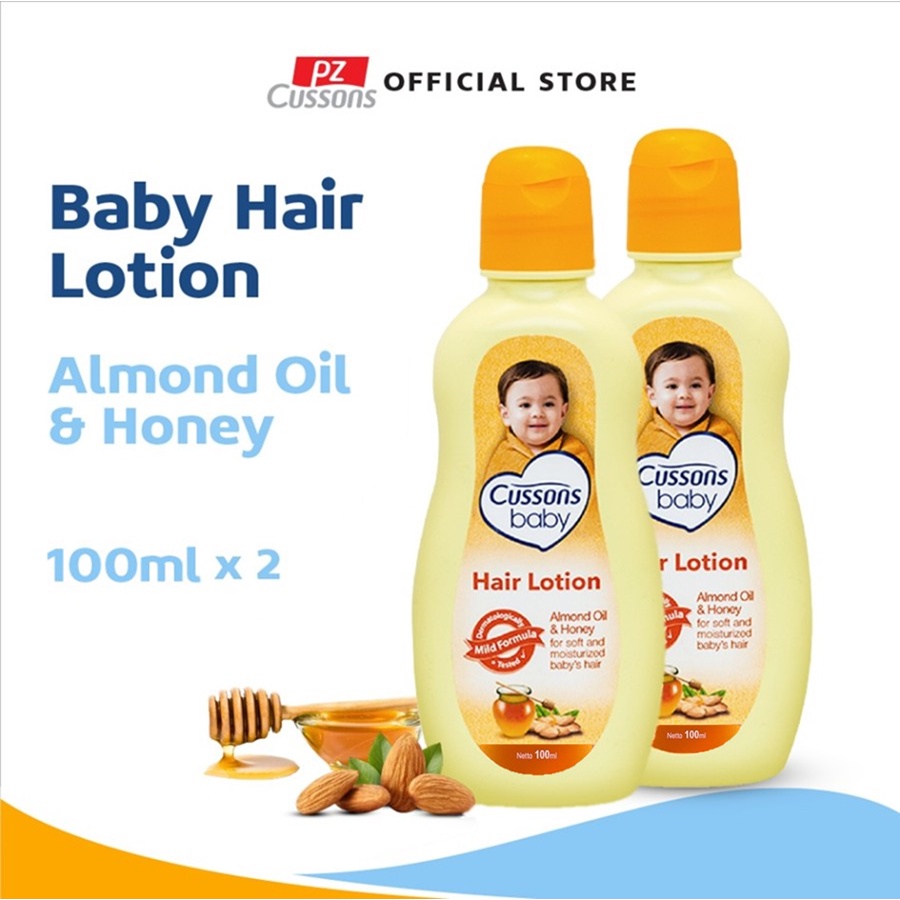 Cussons Baby Hair Lotion Almond Oil &amp; Honey 100ml x2