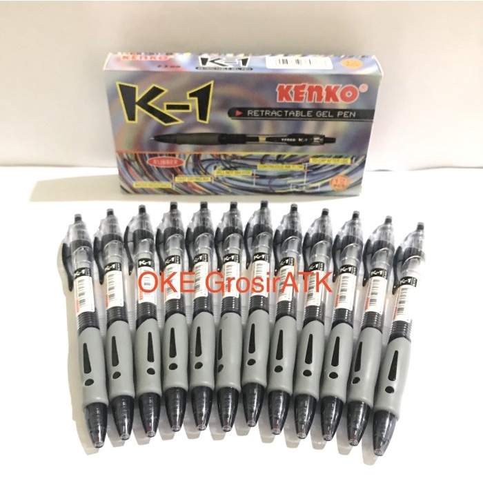 

Pulpen Kenko K1 Cetek / Pulpen Gel Kenko K1 Lusin - Warna Campur