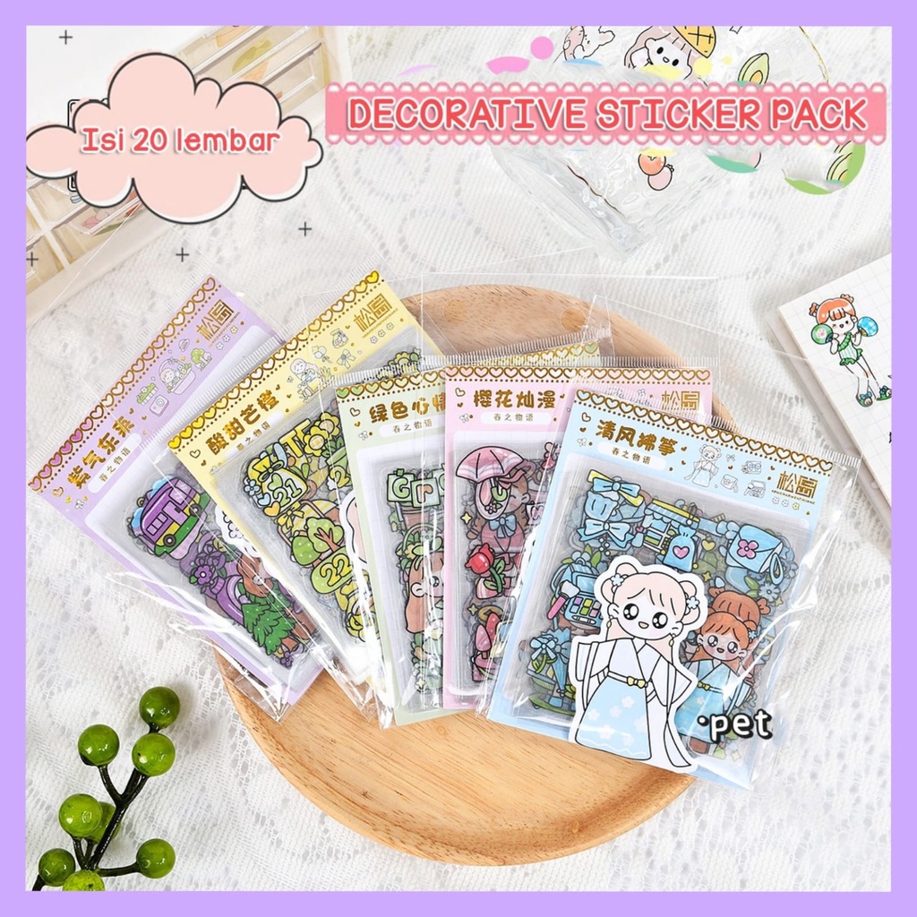 

GULAGULA - ISI 20 LEMBAR STICKER DECORATIVE PACK | STIKER DEKORASI JOURNAL MOMO & ANIMAL SERIES LUCU PET TRANSPARANT | UNTUK HIAS SCRAPBOOK BUKU DIARY HP DLL | STIKER TEMPELAN HP | STIKER MOMO | STIKER HIASAN BOTOL MINUM | TEMPELAN HIASAN LEMARI