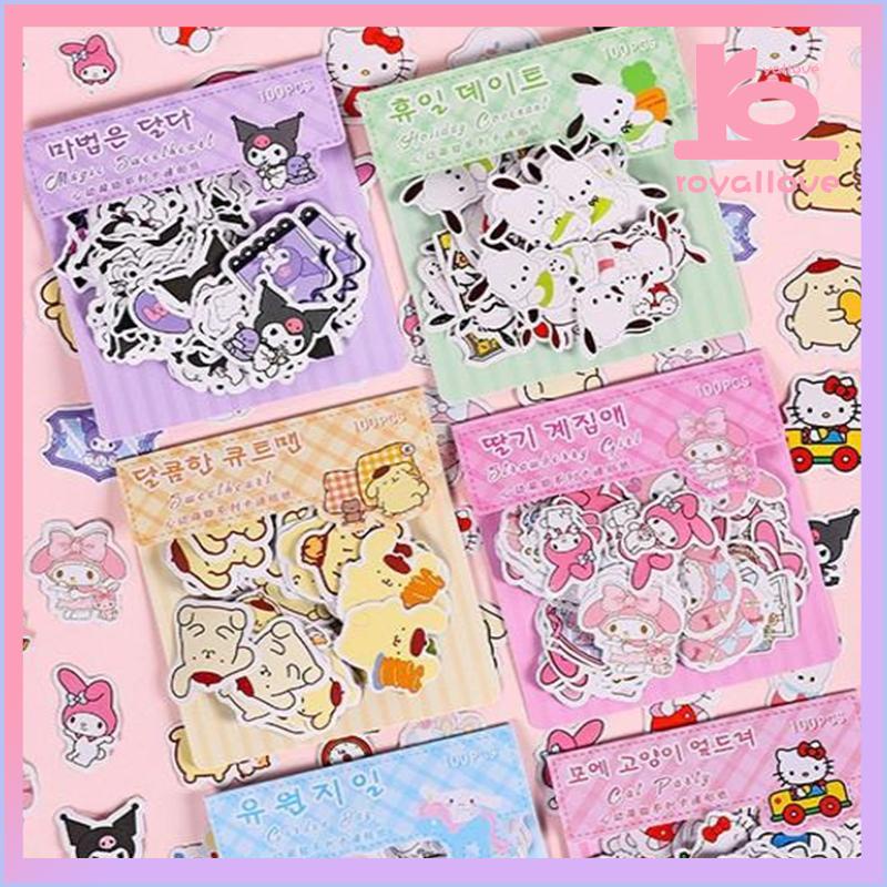 

CODStiker kartun kreatif Sanrio seri buku catatan lucu stiker dekoratif-love