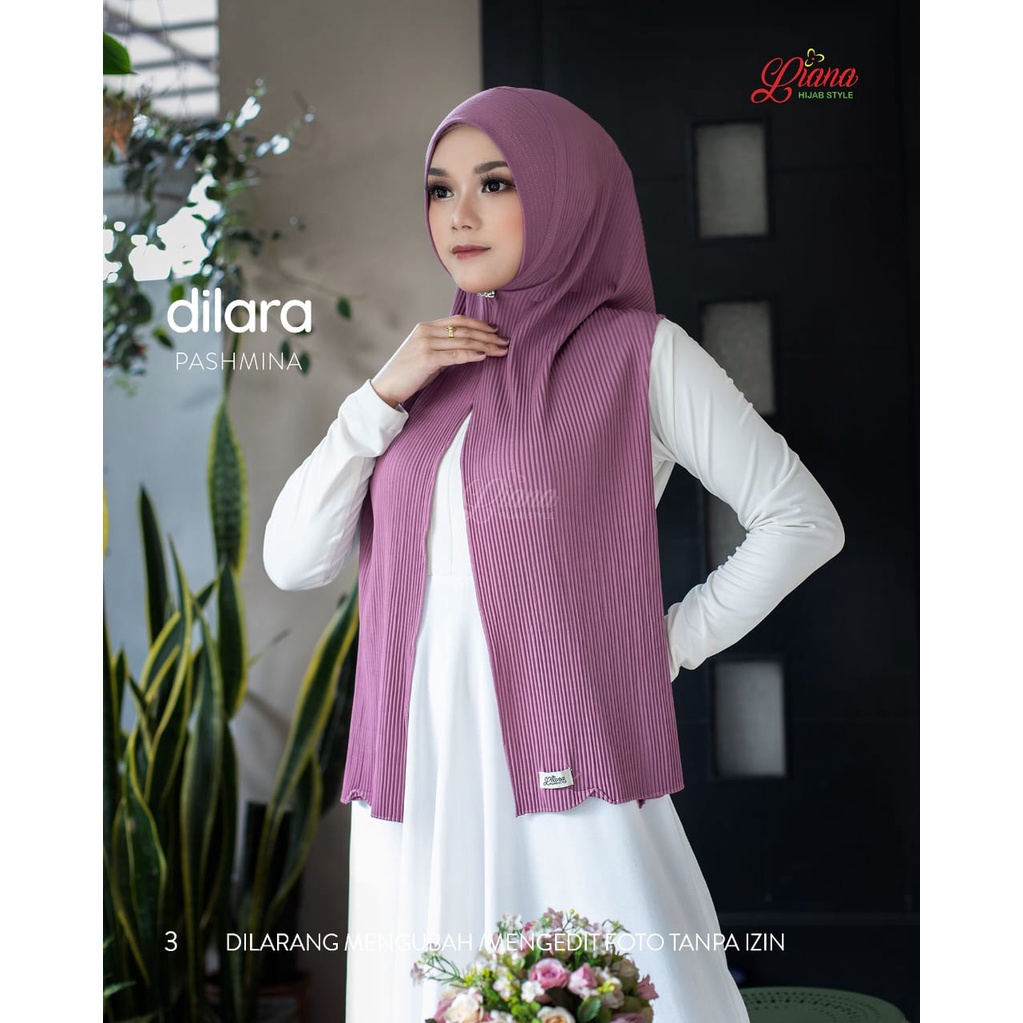 Jilbab Pashmina Plisket Pad Dilara By Liana Hijab