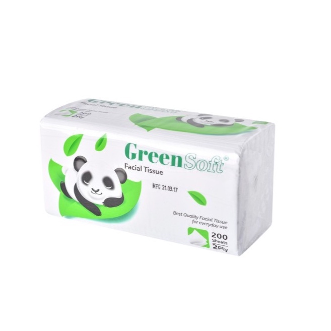 PANDA Tisu Wajah Tissue FACIAL Green Soft Panda 200 sheets