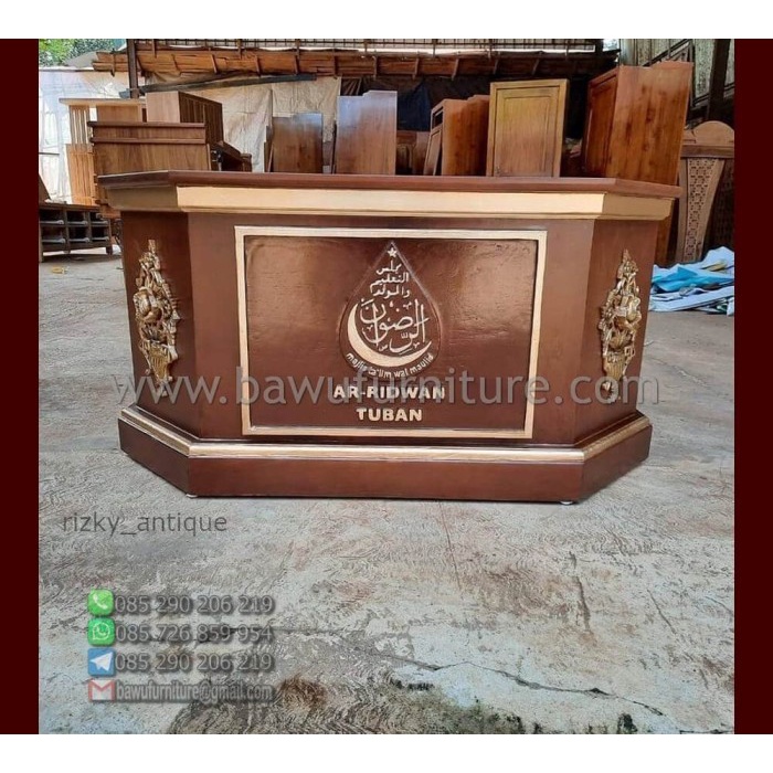 

Meja Majelis Taklim Duduk - Mimbar Majelis Minimalis Kayu Jati Jepara Termurah cod redy