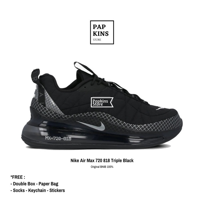 sepatu nike air max 720 818 triple black original BNIB / sneakers nike - 39