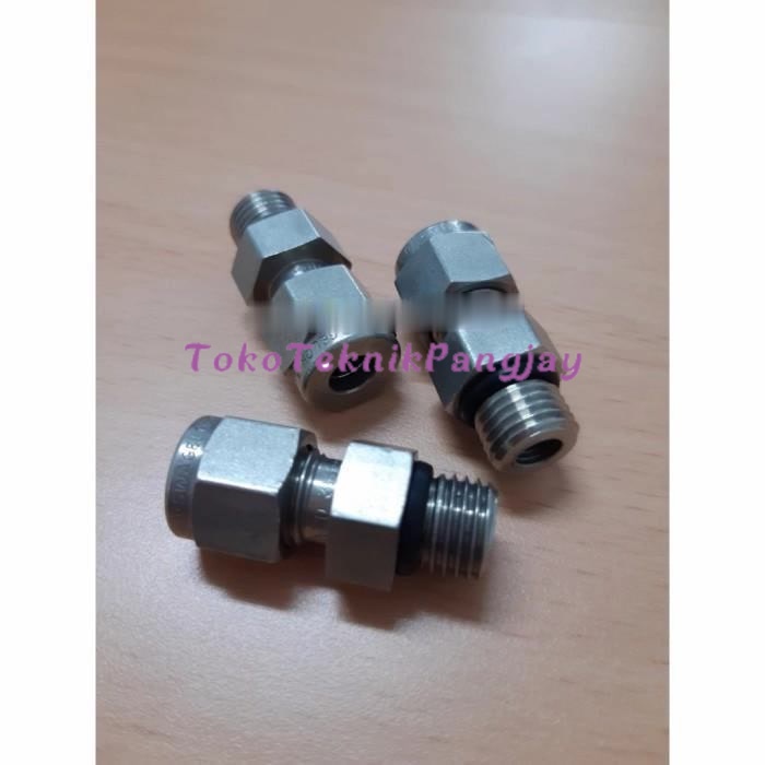 Male Connector Swagelok 1/8 BSPP x 1/4 NPT