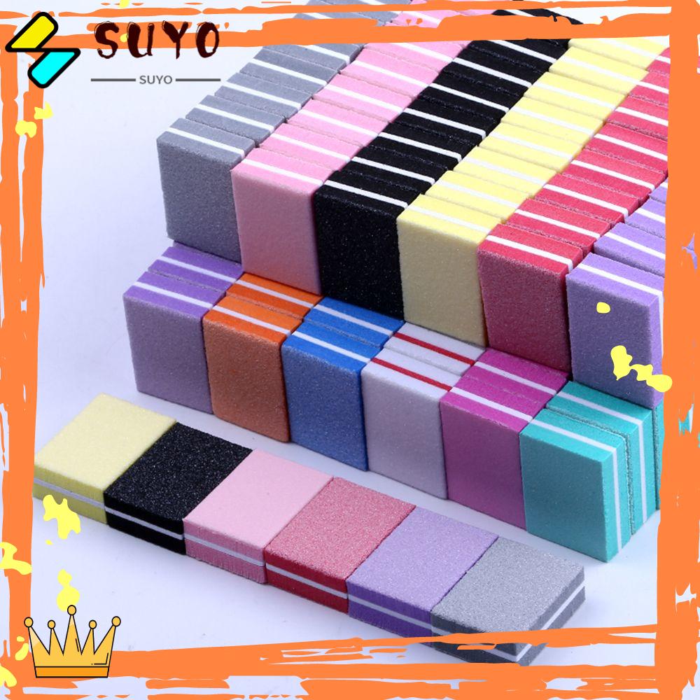 Suyo Kikir Kuku Mini Mini Hot Manicure Tool Buffer Strips Kutek Spons Warna Warni