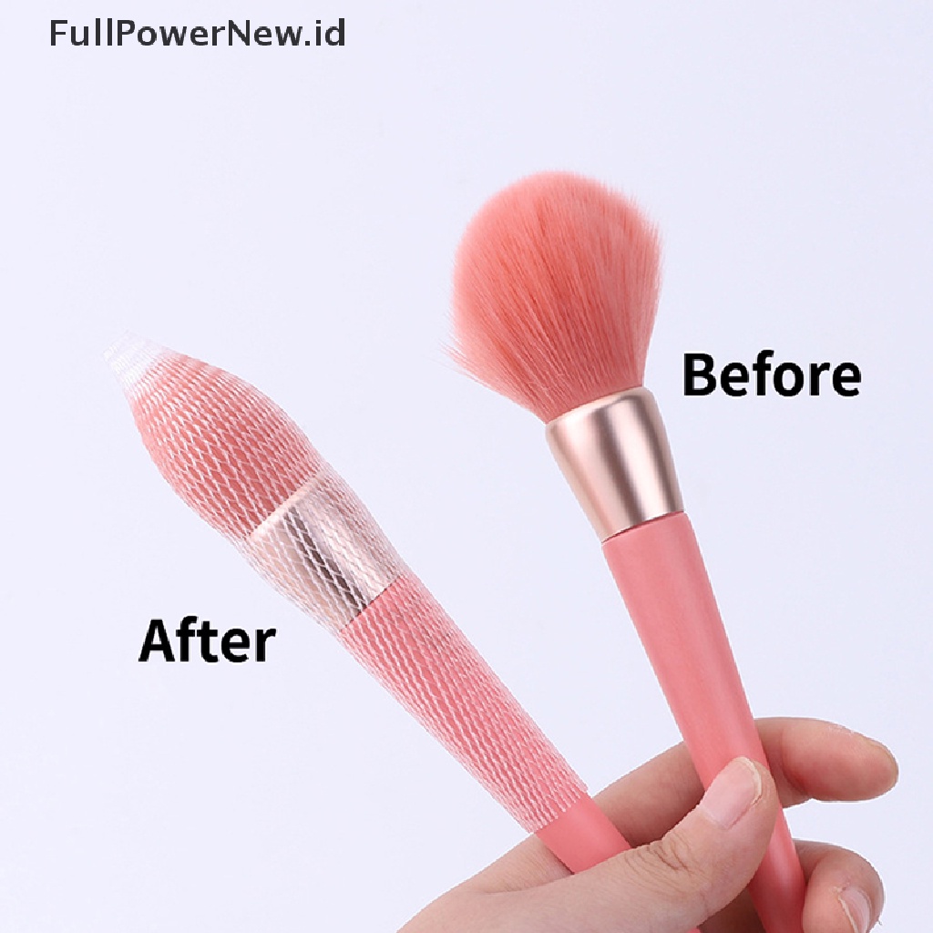 Power 100pcs Kuas Makeup Kemasan Jaring Mesh Cover Brush Pelindung Lengan ID