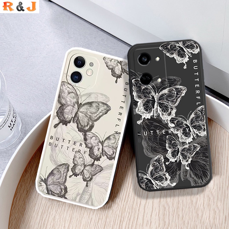 Butterfly Soft Case Samsung A24 A14 A04E A04S A04 A13 A03 A03S A23 A22 A20 A30 A12 A02S A11 A51 A71 A30 A50 A52 A20S A10S M12 Desain Sense Line Silikon Sarung Telepon