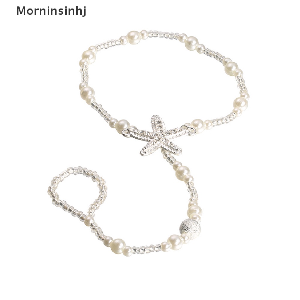 Mornin Mutiara Barefoot Sandal Anklet Kaki Rantai Toe Cincin Pantai Gelang Wanita Perhiasan id