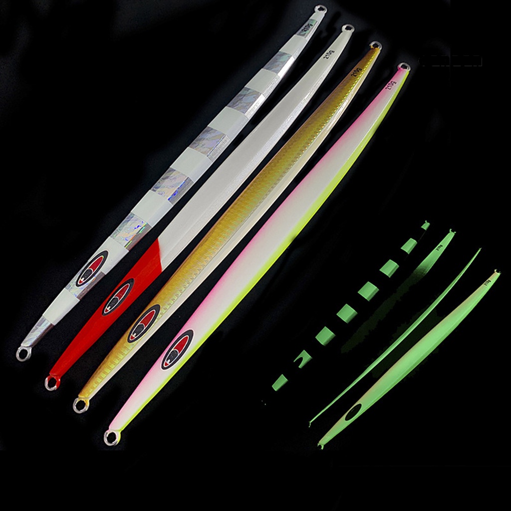 Cnn-luminous Soft Lure Bentuk Panjang Umpan Imitasi Bionic Boat Sea Fishing Tackle Gear