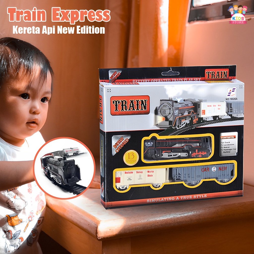 Train Express New Edition | Mainan Anak Laki Laki Kereta Api Lokomotif | Kado Ulang Tahun Anak Cowok