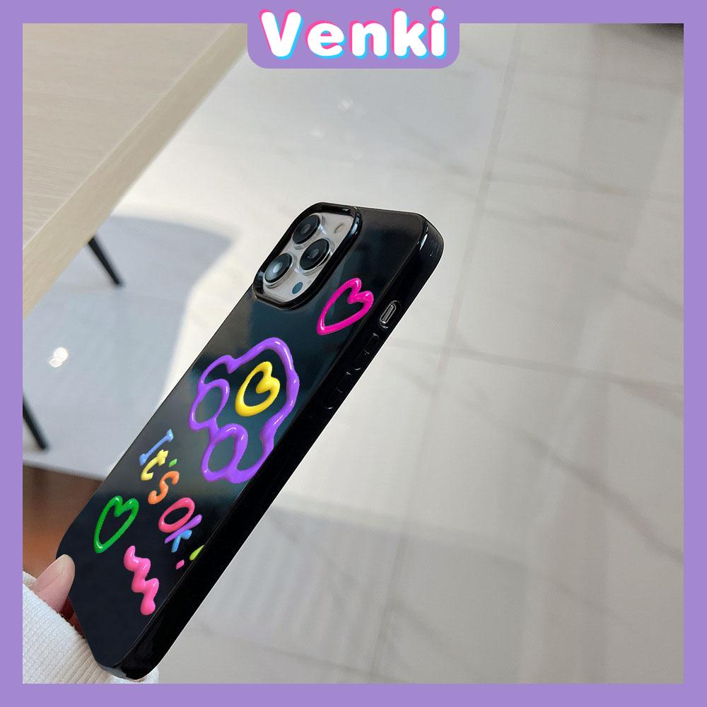 iPhone Case Soft TPU Glossy Black Candy Case Cute Color Graffiti Car Camera Protection Shockproof For iPhone 14 13 12 11 Pro Max 7 8 Plus X XR