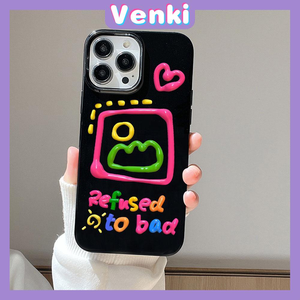 iPhone Case Soft TPU Glossy Black Candy Case Cute Color Graffiti Camera Protection Shockproof For iPhone 14 13 12 11 Pro Max 7 8 Plus X XR