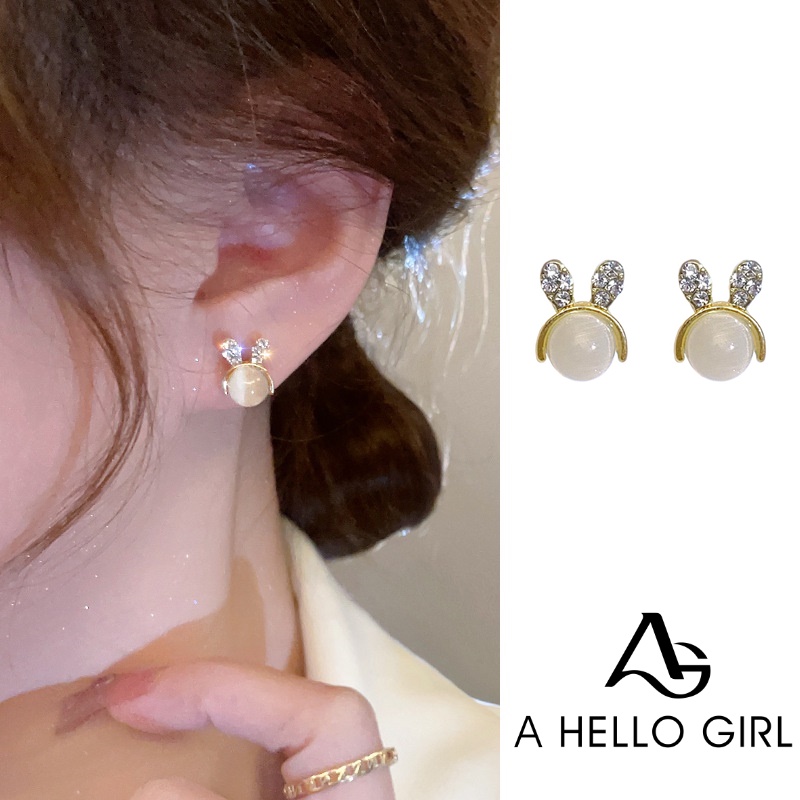 Anting S925 Silver Bentuk Kelinci Untuk Wanita