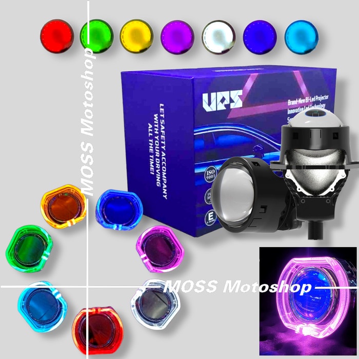 LAMPU PROJECTOR BILED UPS NIGHT BREAKER LASER 3 INCH PAKET SHROUD BMW DEVIL EYE ORIGINAL AES PAKET B