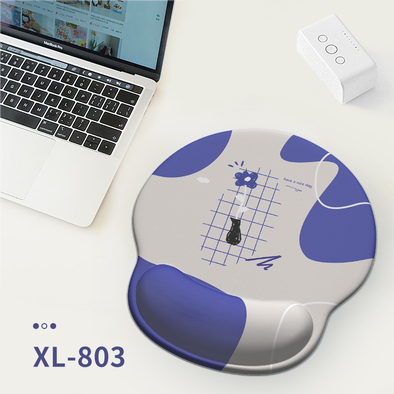 Kawaii Anime Mouse Pad Dengan Penopang Pergelangan Tangan Anti Slip Silikon Hand Rest 3D Kartun Lucu Tikus Mat