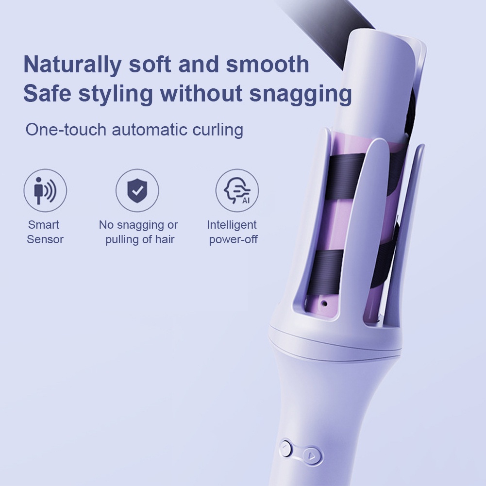 Automatic Curling Iron Automatic Hair Curler Alat Pengeriting Rambut Otomatis Gaya Ion negatif tidak melukai rambut