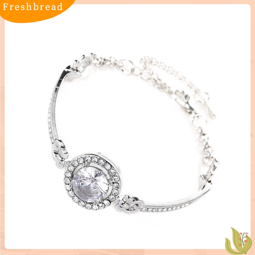 &lt; Freshbread &gt; Women Bracelet Sparkling Vibrant Color Lobster Clasp Design Adjustable Dengan Rantai Ekstensi Alloy Berlian Imitasi Bersinar Gelang Wanita Perhiasan Hadiah Untuk Perempuan