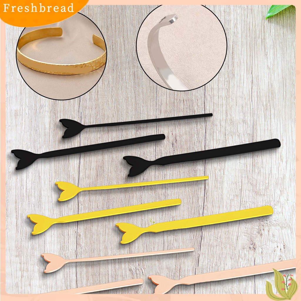 &lt; Freshbread &gt; Fishtail Gelang Bentuk Indah Tahan Karat Stainless Steel DIY Fishtail Bangle Membuat Perhiasan Aksesoris Hadiah Ulang Tahun