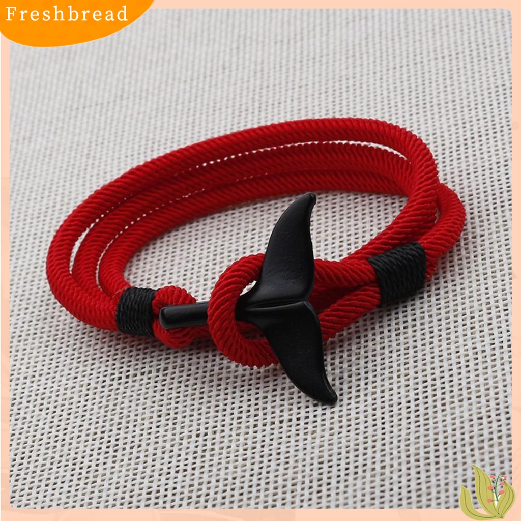 &lt; Freshbread &gt; Hiu Gesper Adjustable Couple Gelang Multilayer Handmade Wanita Pria Tali Gelang Perhiasan Aksesoris