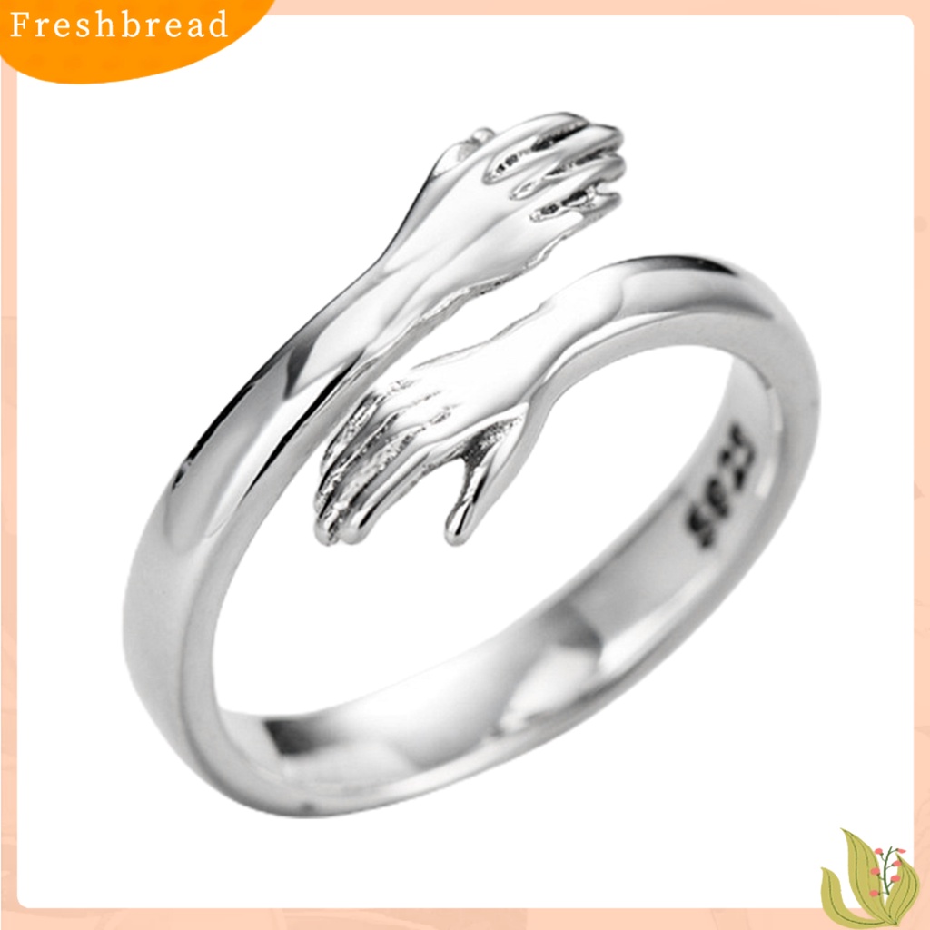 &lt; Freshbread &gt; Cinta Peluk Fashion Terbuka Pasangan Cincin Adjustable Antik Pertunangan Statement Band