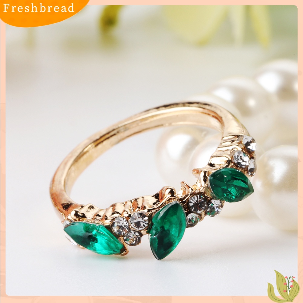 &lt; Freshbread &gt; Wanita Elegan Vintage Berlian Imitasi Jari Buku Jari Cincin Hadiah Fashion Perhiasan