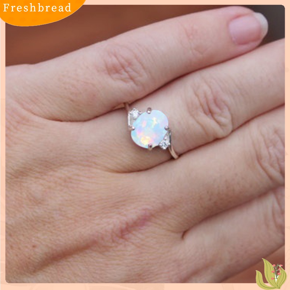 &lt; Freshbread &gt; Fashion Indah Opal Paduan Pesona Cincin Wanita Pengantin Pernikahan Pertunangan Perhiasan