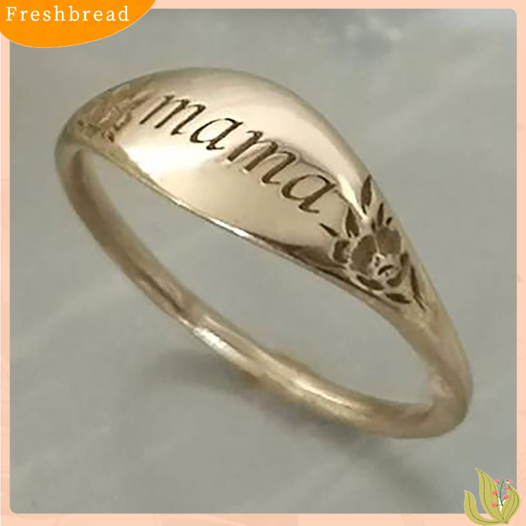 &lt; Freshbread &gt; Wanita Mama Cincin Ukir Ulang Tahun Keluarga Anniversary Hari Ibu Perhiasan Hadiah