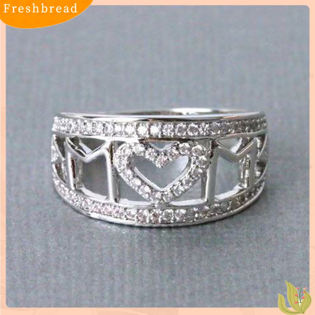 &lt; Freshbread &gt; Lady Finger Ring Indah Berlian Imitasi Alloy Stainless Female Ring Untuk Ibu