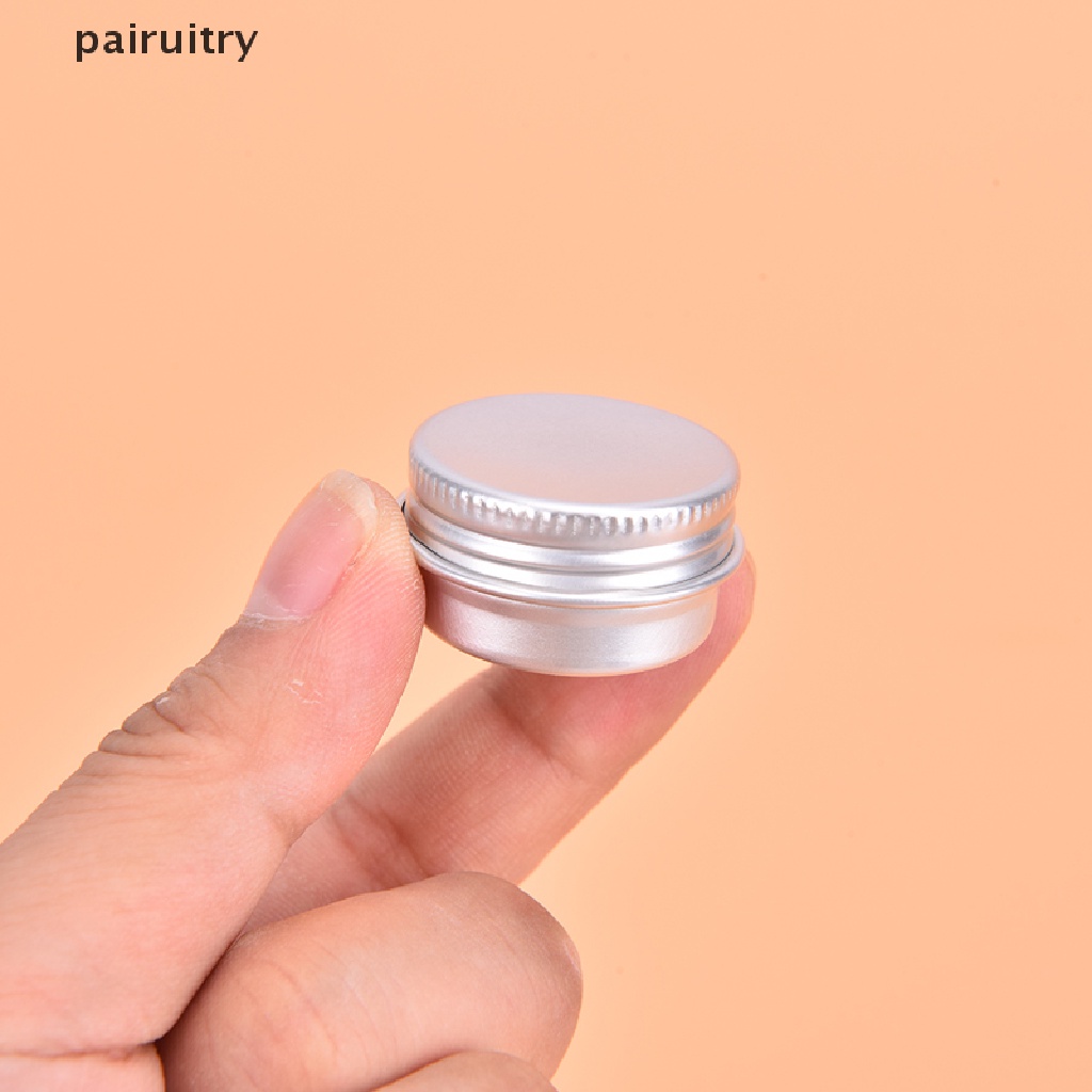 Prt 10pcs Toples Kaleng Aluminium 5ML Untuk Cream Balm Kuku Kotak Wadah Kosmetik PRT