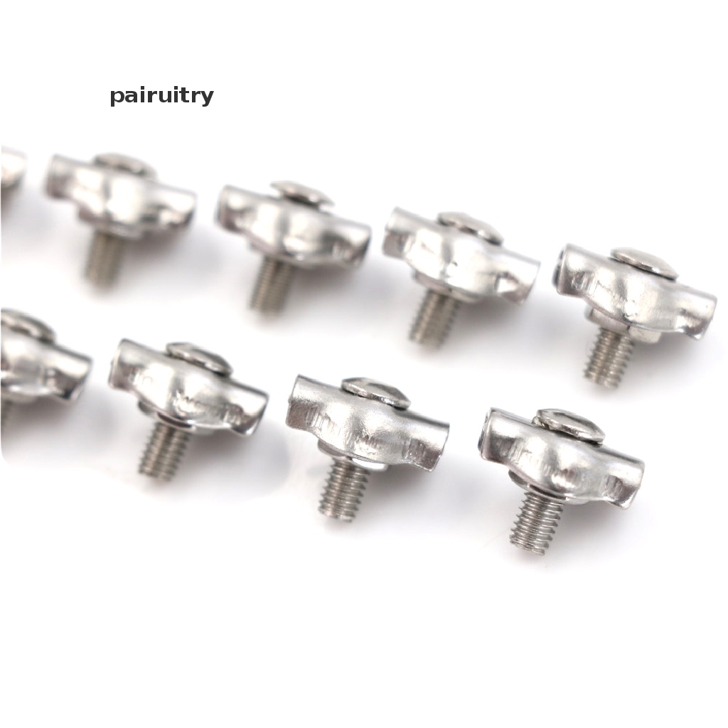 Prt New Tali Kabel Kawat Stainless Steel 10x simplex wire rope grips Klem Jangka Sorong 2mm Hot 10x Stainless Steel wire cable rope simplex wire rope grips Klem Jangka Sorong 2mm Hot Sal