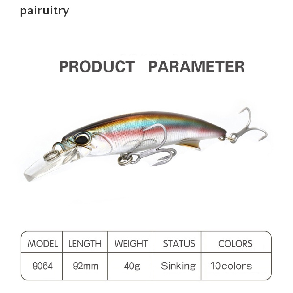 Prt Ikan Kecil 90mm 40g Umpan Pancing Renang Engkol Wastafel bass deep diving lure PRT