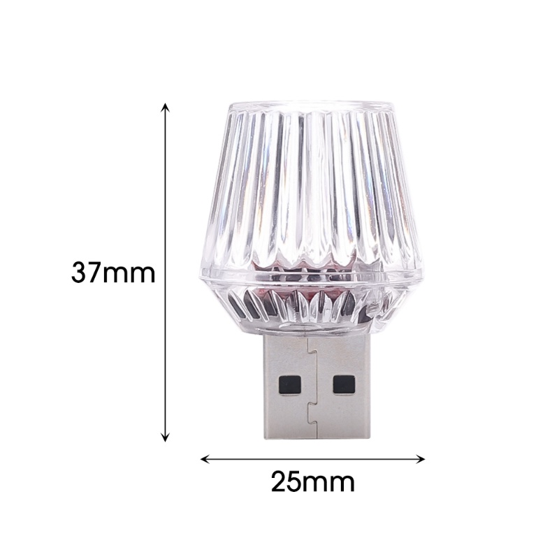 Mobil Bentuk Berlian Mini USB LED Suasana Lampu Pesta Pemodelan Ambient Portable Plug Play Lampu Hias Auto Interior Aksesoris