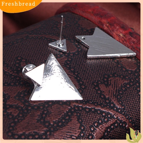 &lt; Freshbread &gt; Segitiga Asimetris Wanita Golden Silver Alloy Ear Studs Earrings Perhiasan Pesta