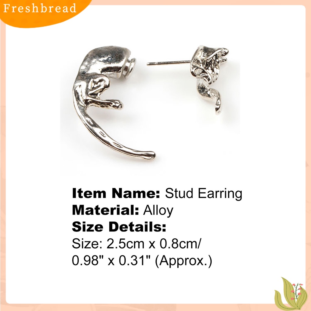 &lt; Freshbread &gt; 1pc Ear Stud Desain Bentuk Rubah Hias Alloy Anting Tusuk Wanita Untuk Pesta Ulang Tahun