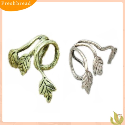 &lt; Freshbread &gt; 1Pc Vintage Alloy Ear Stud Desain Daun Anting Telinga Manset Klip Telinga Cincin Perhiasan